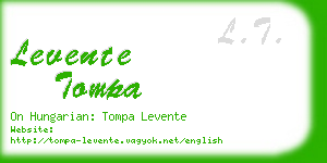 levente tompa business card